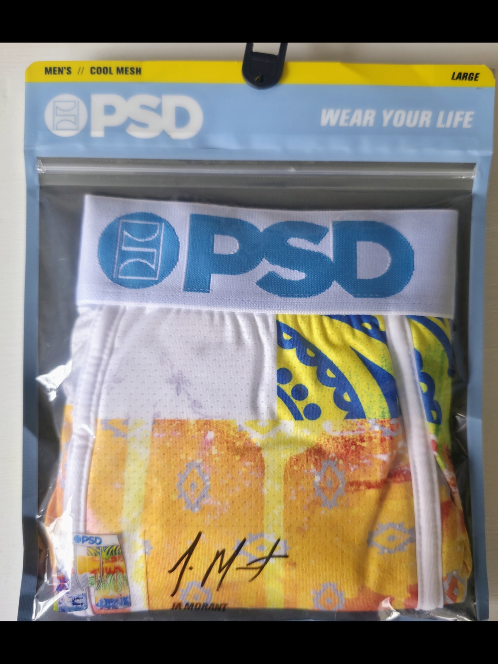 PSD Ja Morant Boxer Briefs Large Cool Mesh Multicolor NWT Athletic Underwear